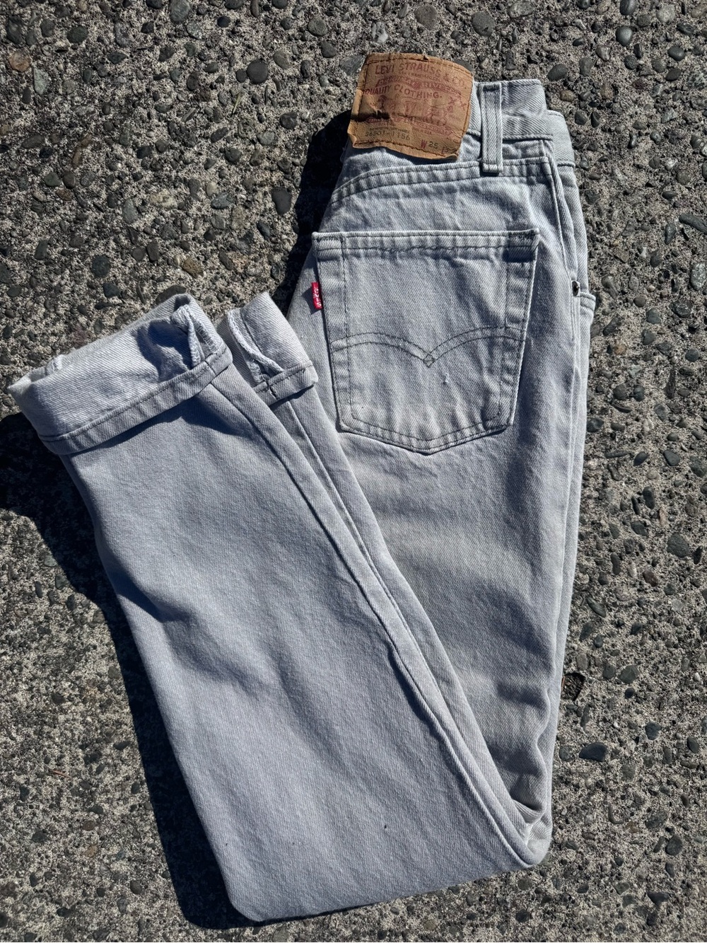 Vintage 90s Women’s Levi’s 501 Jeans Denim Gray Acid Wash USA Size 25 23